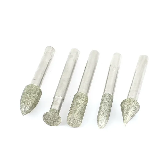 Sourcingmap Industrial pointe diamant 60 mm tige 6 mm lot 5