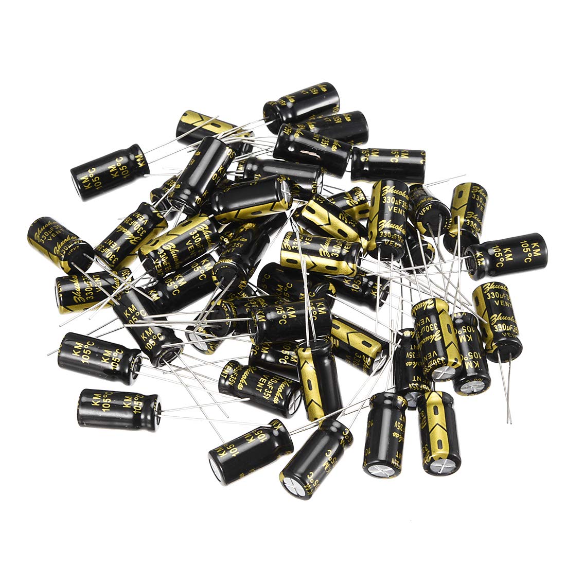 sourcing map 330uF 35V condensateur électrolytique alu lot 50