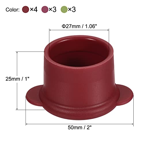 Sourcing map bouchon bouteille silicone 27mm lot 10 multicolore