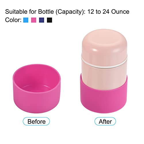 SOURCINGMAP Home & Garden protège-bouteille silicone 75mm 4 couleurs lot 4