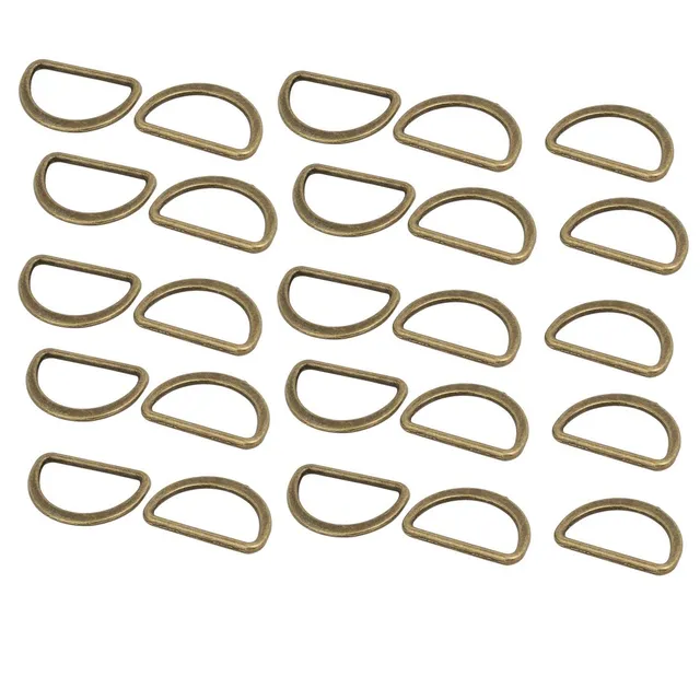 Sourcing Map Home & Garden anneau soudé bronze zinc 25mm lot 25