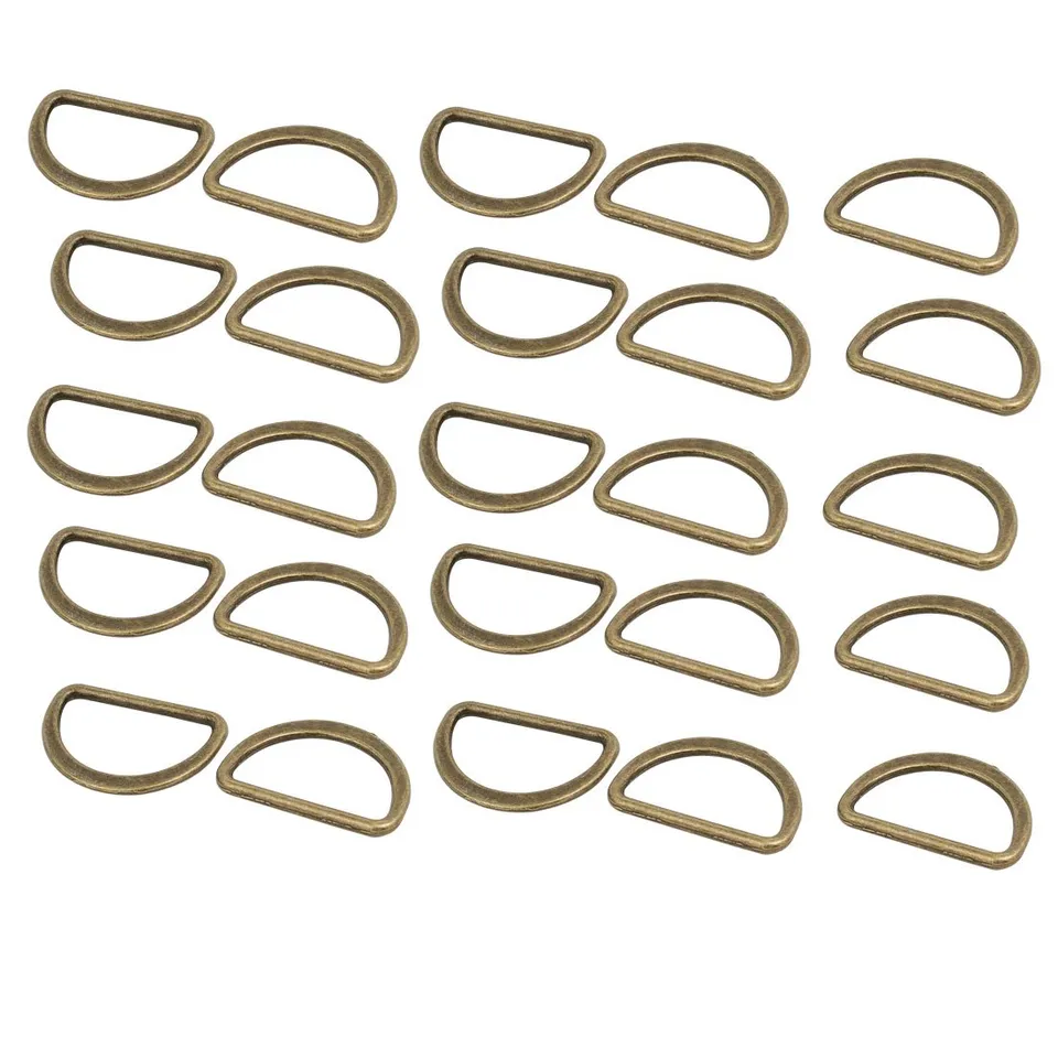 Sourcing Map Home & Garden anneau soudé bronze zinc 25mm lot 25