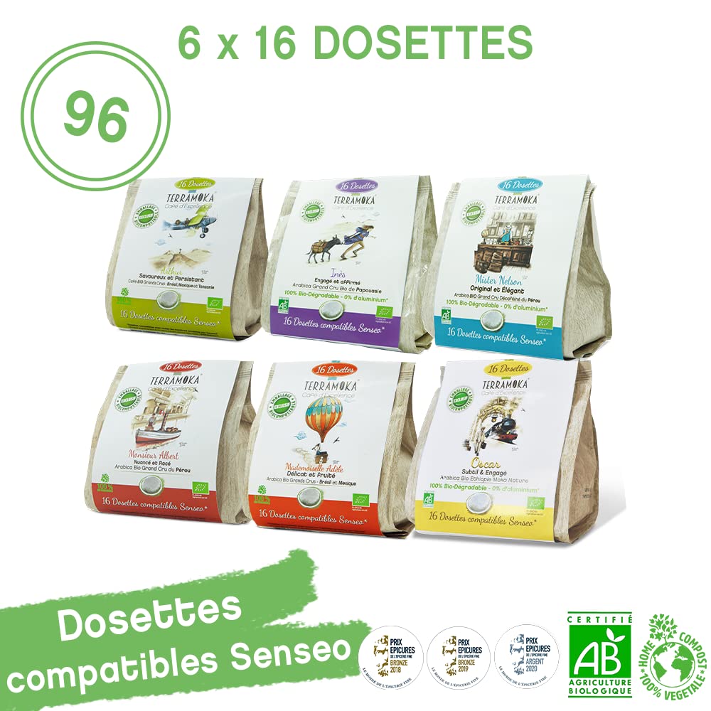 Terramoka La Signature dosettes Senseo bio coffret 96
