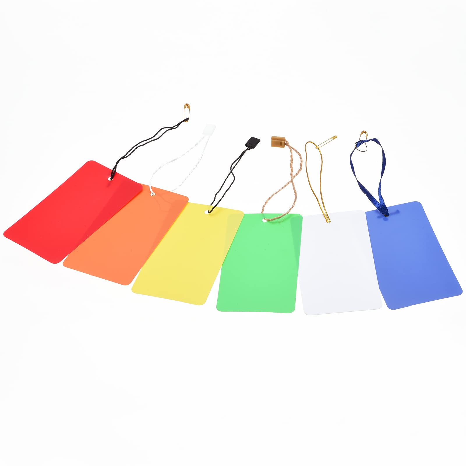 Sourcing Map Étiquettes PVC blanc 50 pcs 50x90 mm imperméables