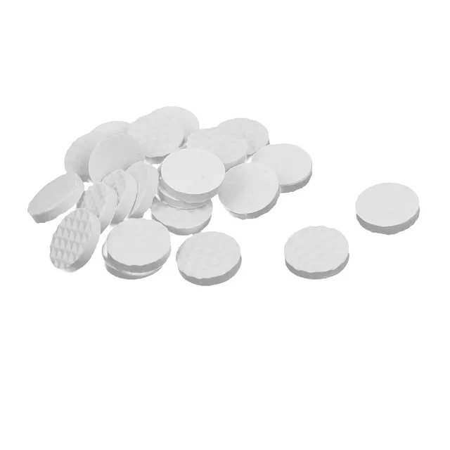 Sourcing Map Home & Garden patin meuble caoutchouc blanc 18mm 24pcs