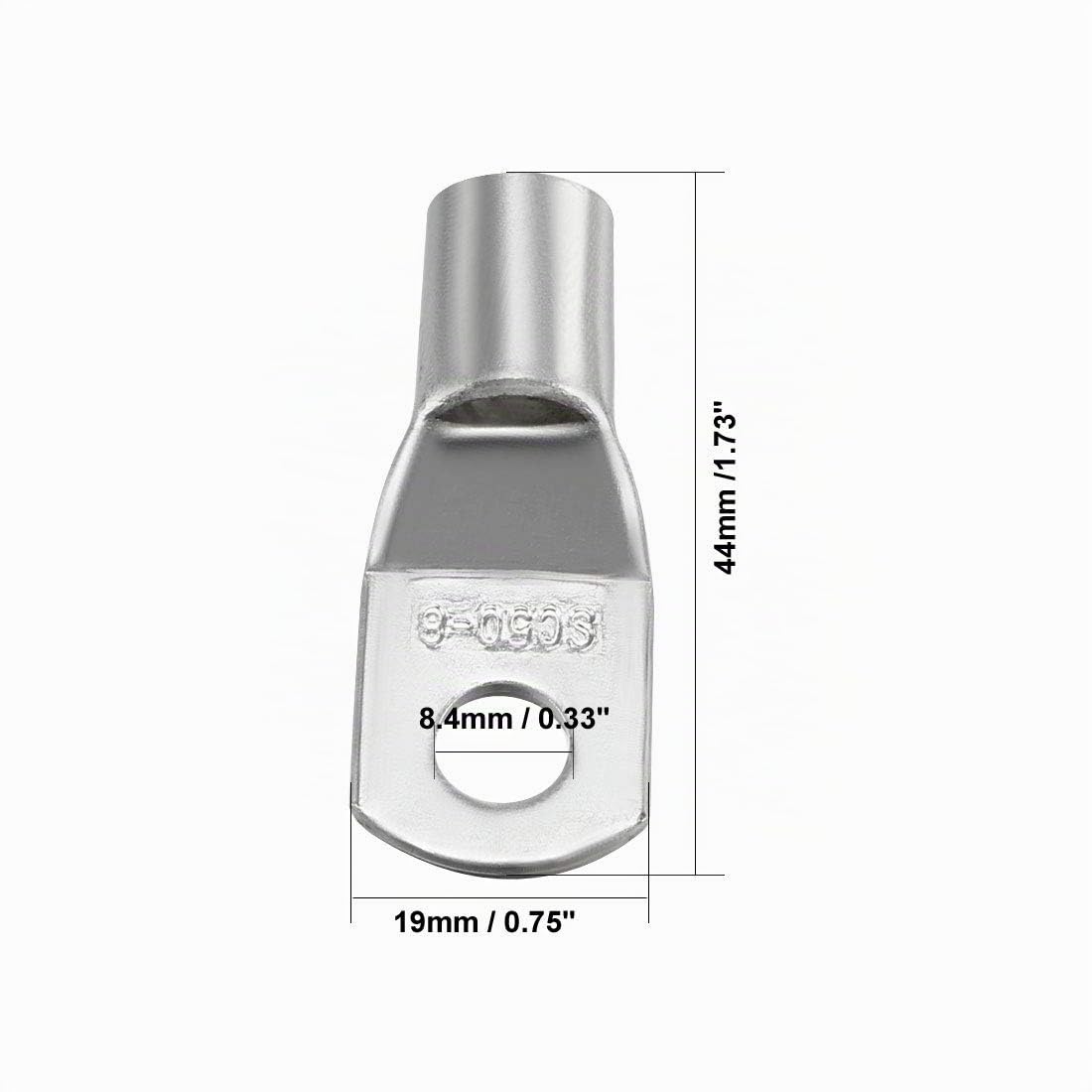 sourcingmap Cosse à Sertir SC50-8 Cuivre 50mm² Lot de 10