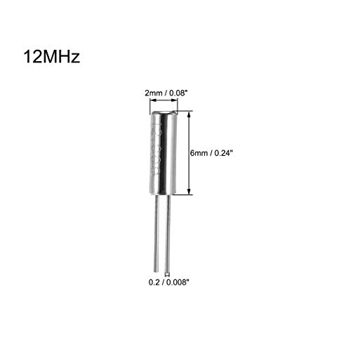 sourcing map quartz oscillateur 12MHz 2x6mm cylindrique 10 pcs