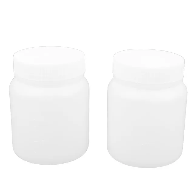 Sourcingmap Flacon Labo Plastique Gradué 300mL 2pcs