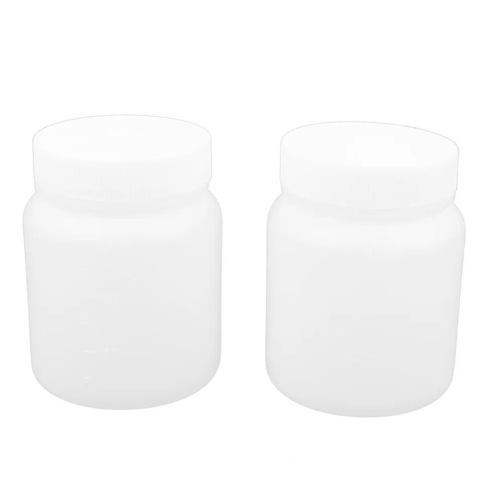 Sourcingmap Flacon Labo Plastique Gradué 300mL 2pcs