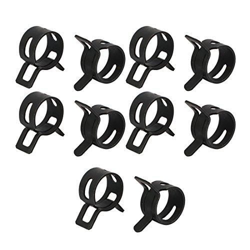 sourcingmap Collier Serrage Ressort Noir 12mm Lot 10