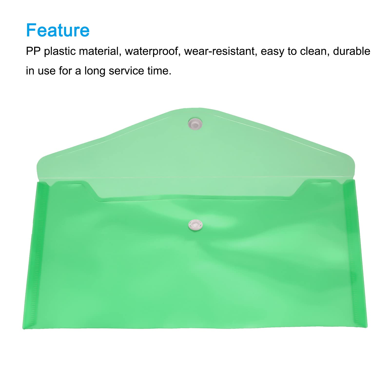 sourcing map chemise A5 verte lot 12 plastique PP