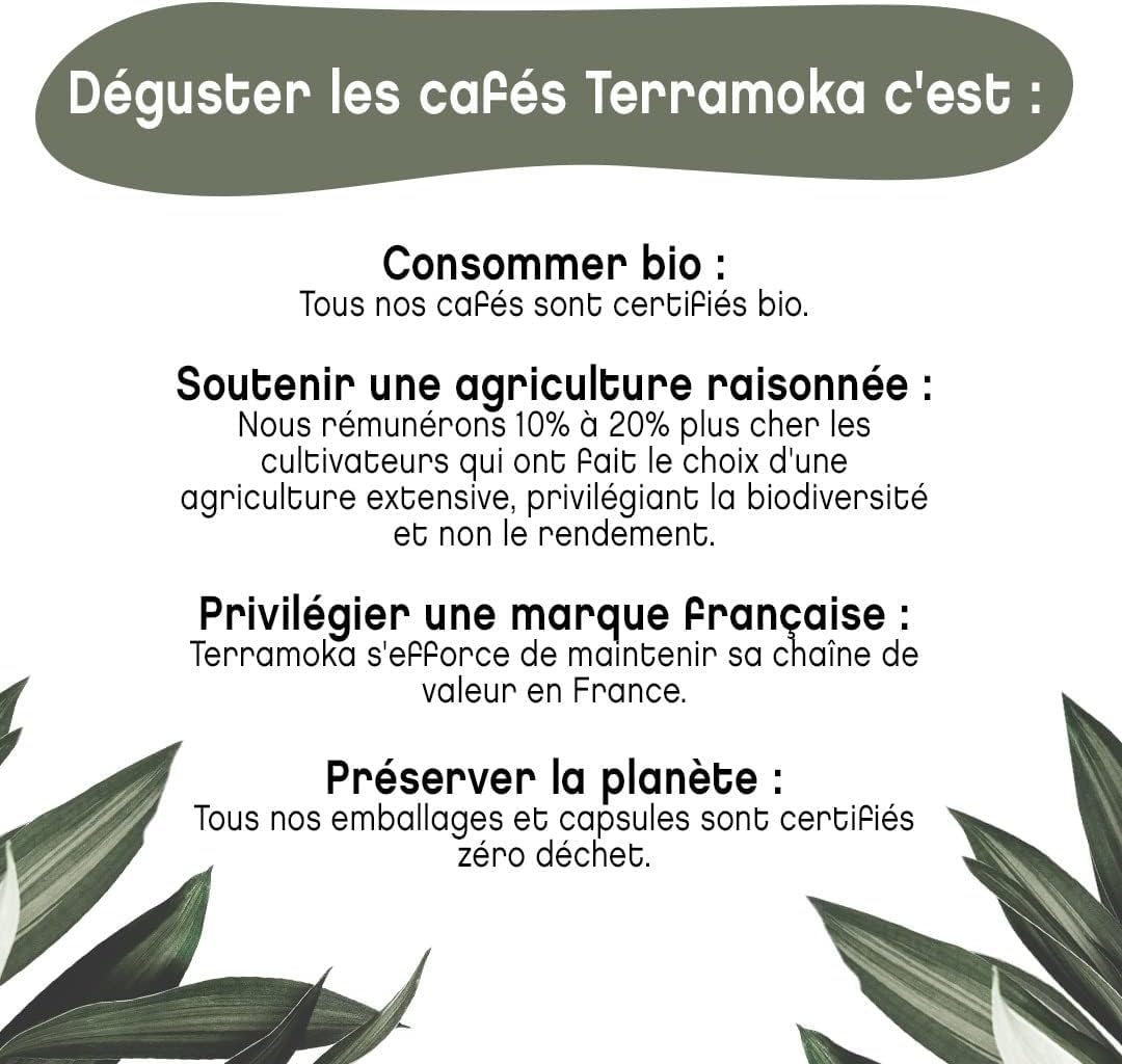 Terramoka La Signature Capsule café bio arabica 60 unités intense