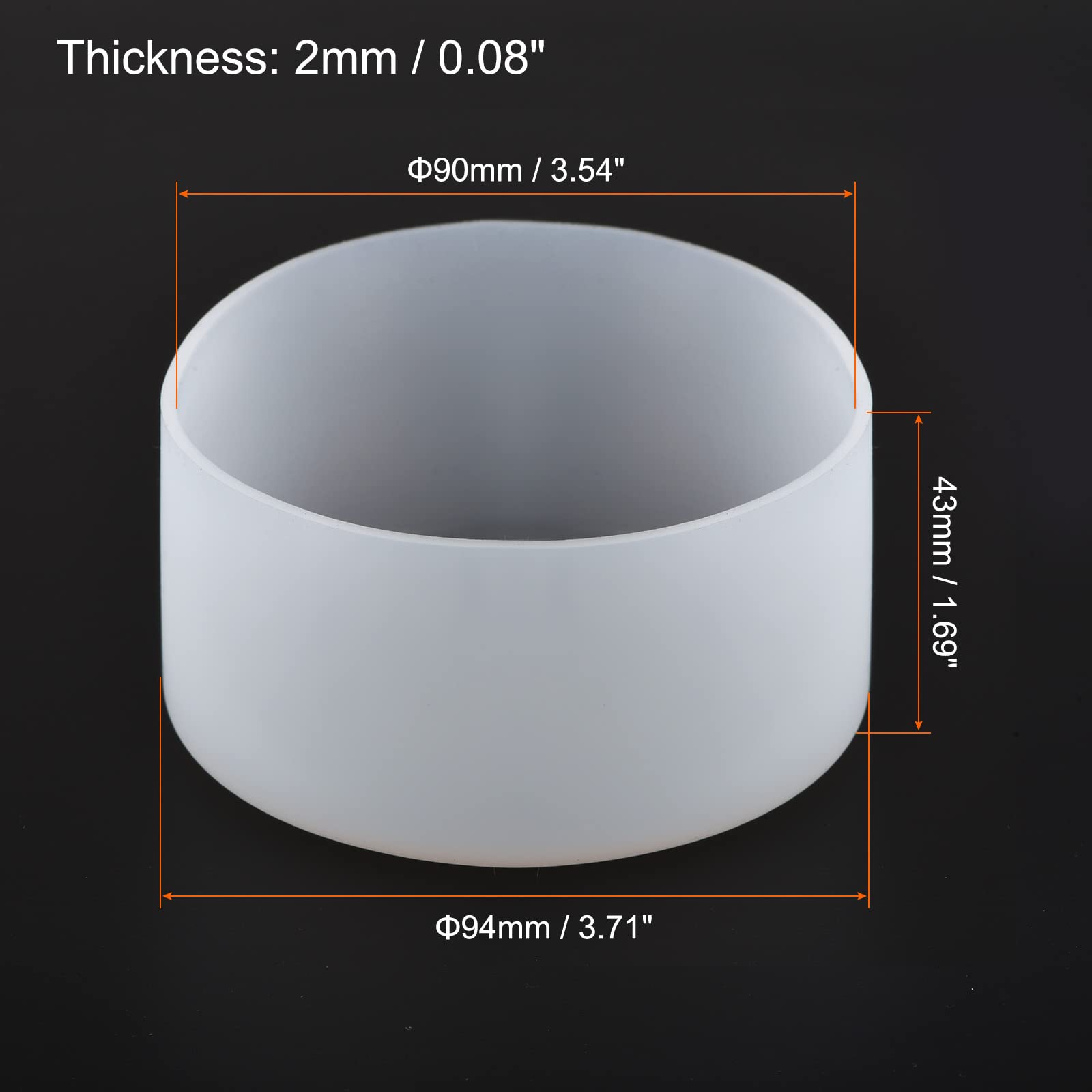 SOURCINGMAP Home & Garden protège-bouteille silicone translucide antichoc