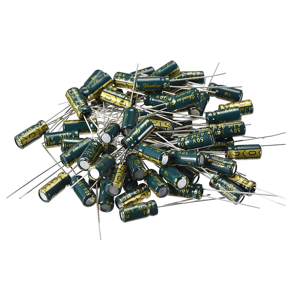 sourcingmap 4.7uF 50V condensateur électrolytique 60 pcs 5x11mm
