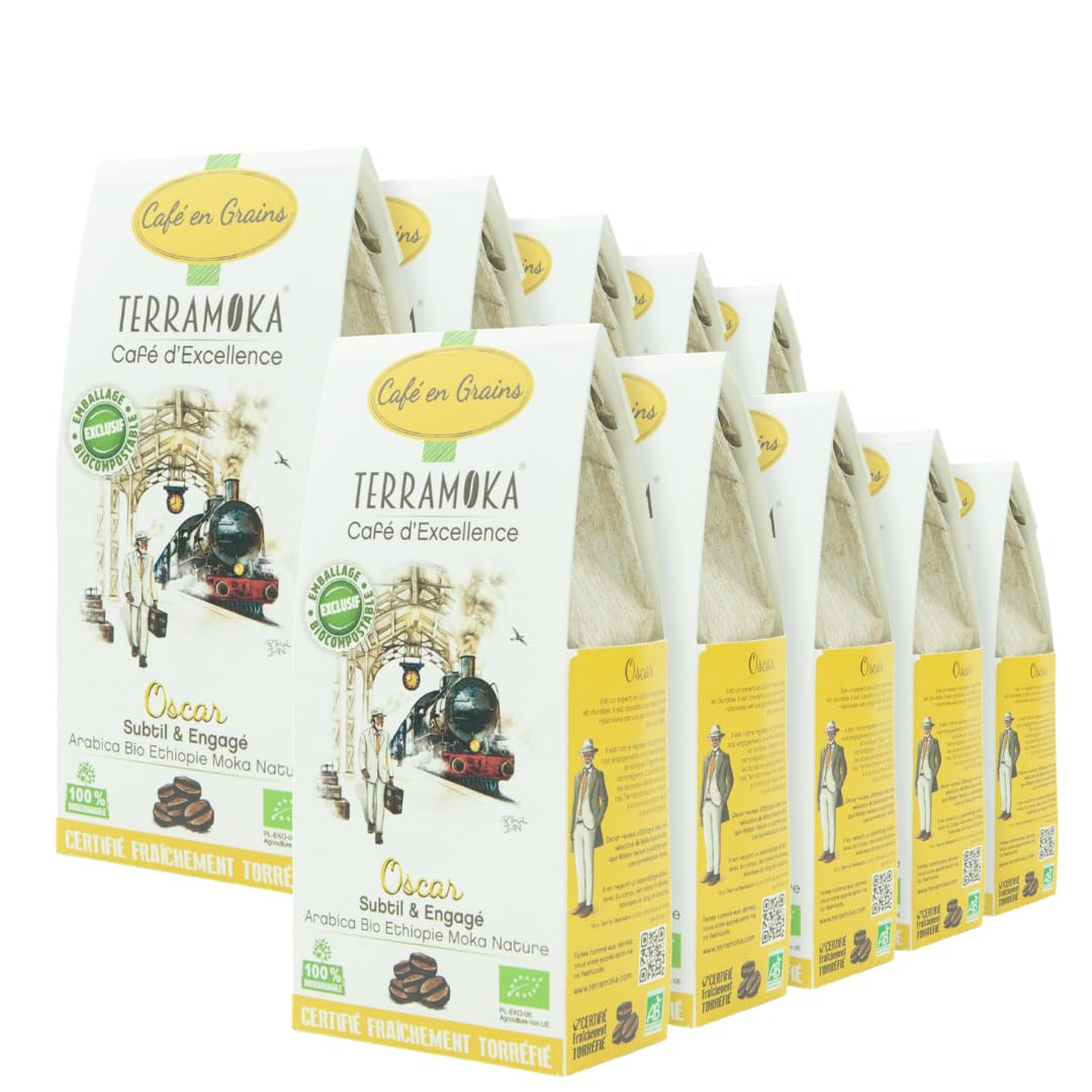 Terramoka Sir Oscar café en grains bio Ethiopie 1 kg fruité