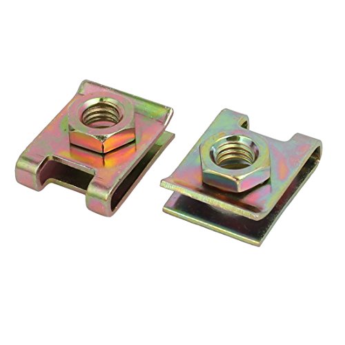 sourcingmap Automotive Écrou U M6 Acier Ressort 20pcs
