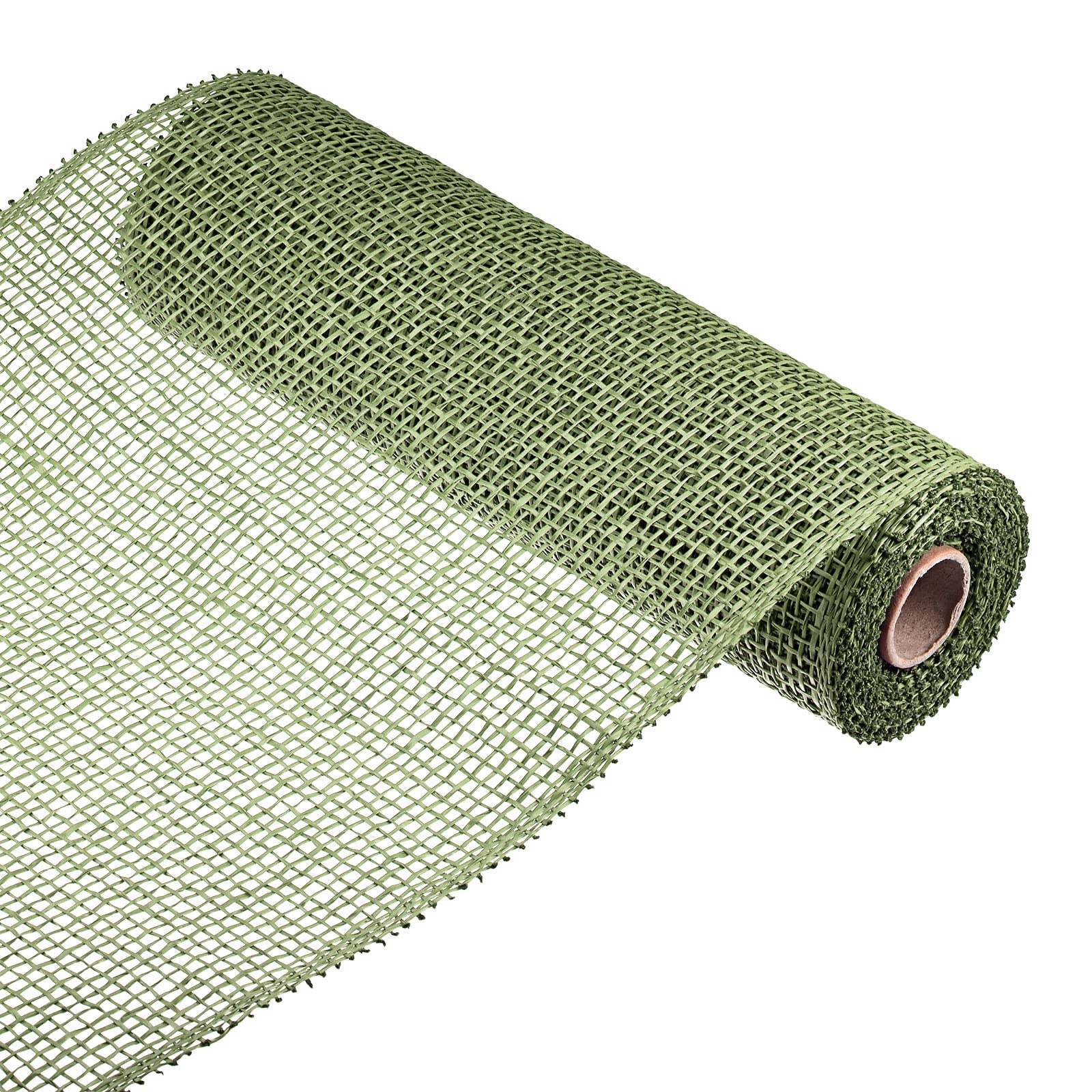 Sourcing Map ruban toile de jute vert foncé 25,4cm x 4,57m PP