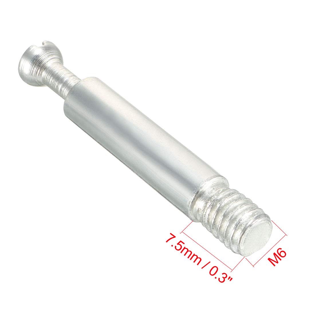 Sourcingmap Industrial boulon meuble M6 zingué lot 5 40mm