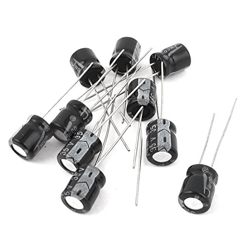 Sourcingmap Condensateur Électrolytique 47uF 35V 10 Pièces 6x8mm