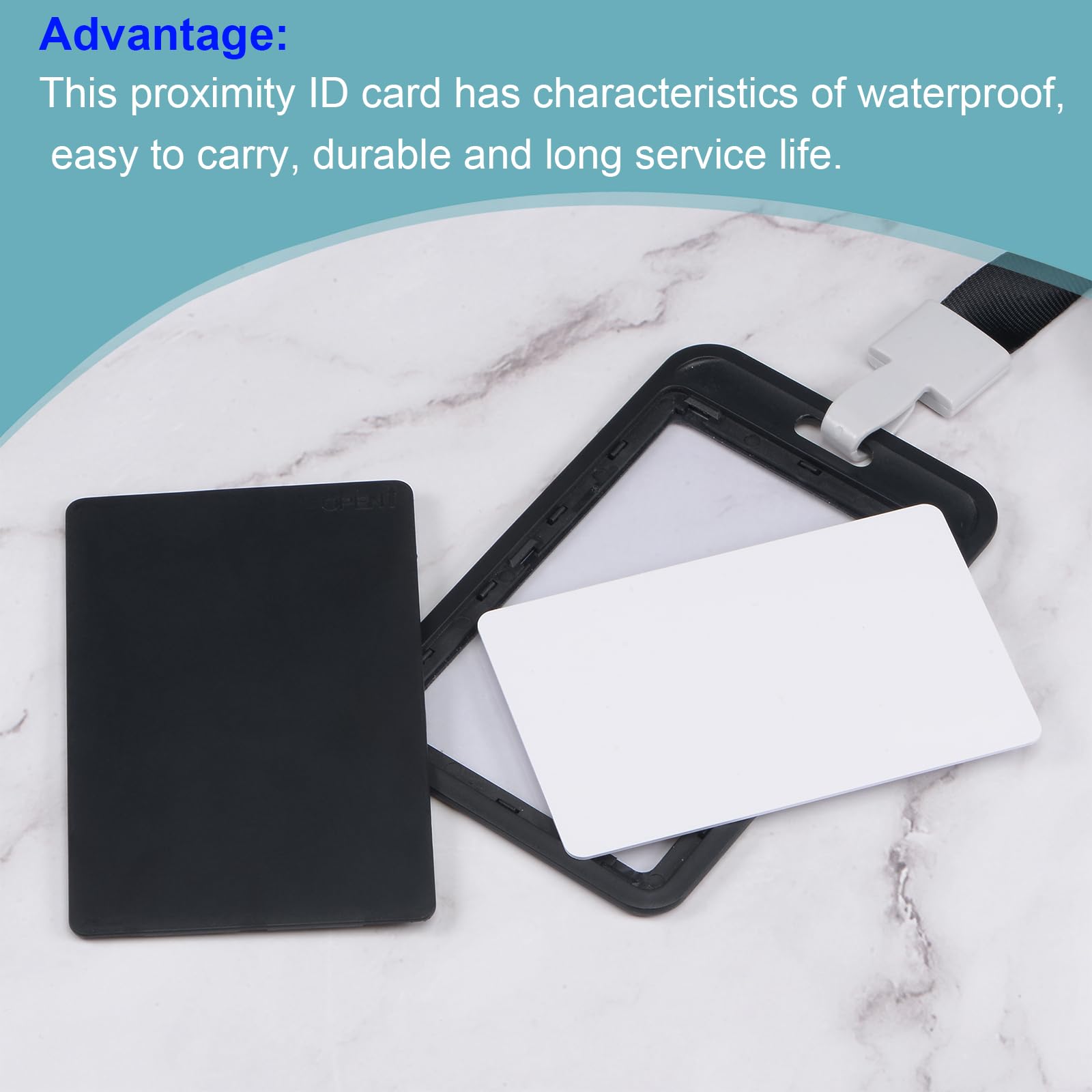 sourcing map carte RFID T5577 125KHz blanche 5 pcs PVC