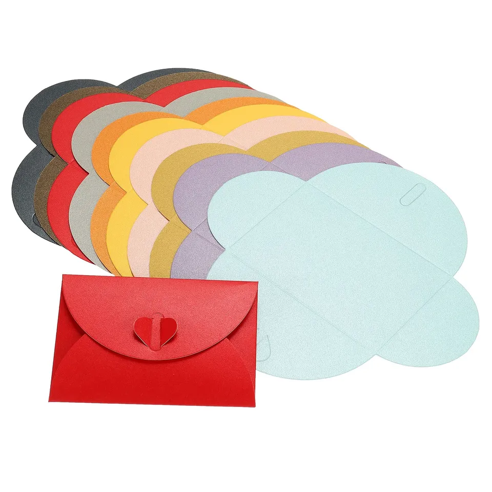 sourcing map mini enveloppes cœur multicolore lot 20