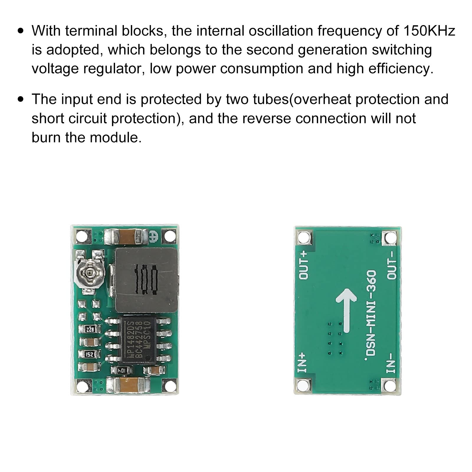 sourcing map Mini360 convertisseur DC-DC lot de 10 3A réglable