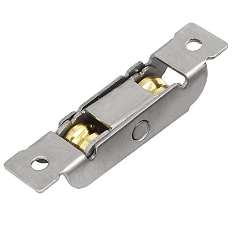 Sourcingmap Industrial poulie fenêtre double roue 12x8mm 2pcs