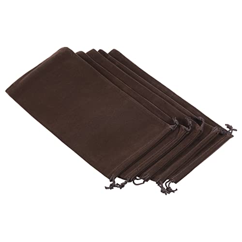 sourcing map pochette microfibre 30x15 cm marron lot 5 anti-rayure