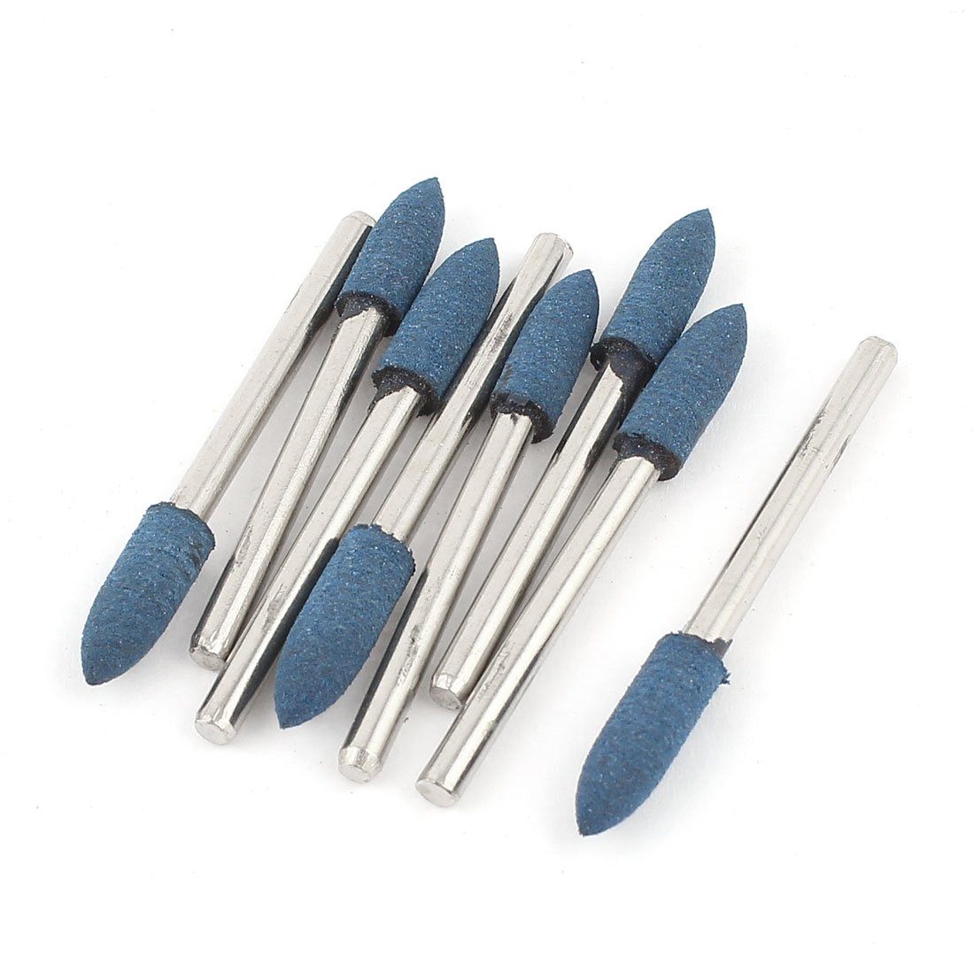 SOURCINGMAP meule tige caoutchouc cône 5mm bleu lot 8