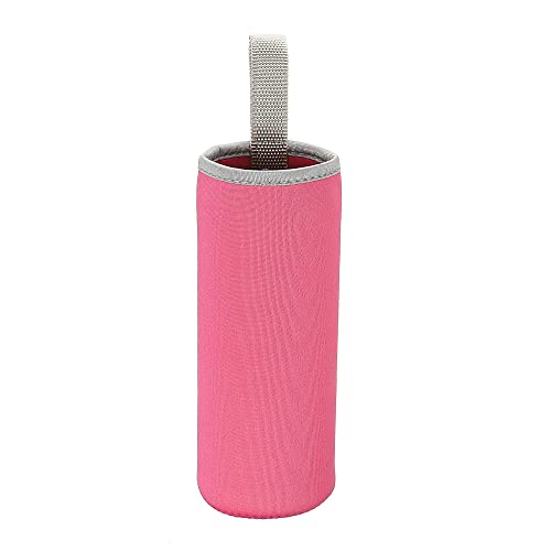 sourcing map Manchon bouteille 500 ml néoprène rose rouge lot de 2