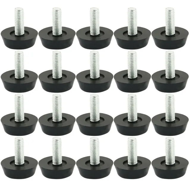 Sourcing Map pied nivellement réglable M6 20 pcs base 22mm