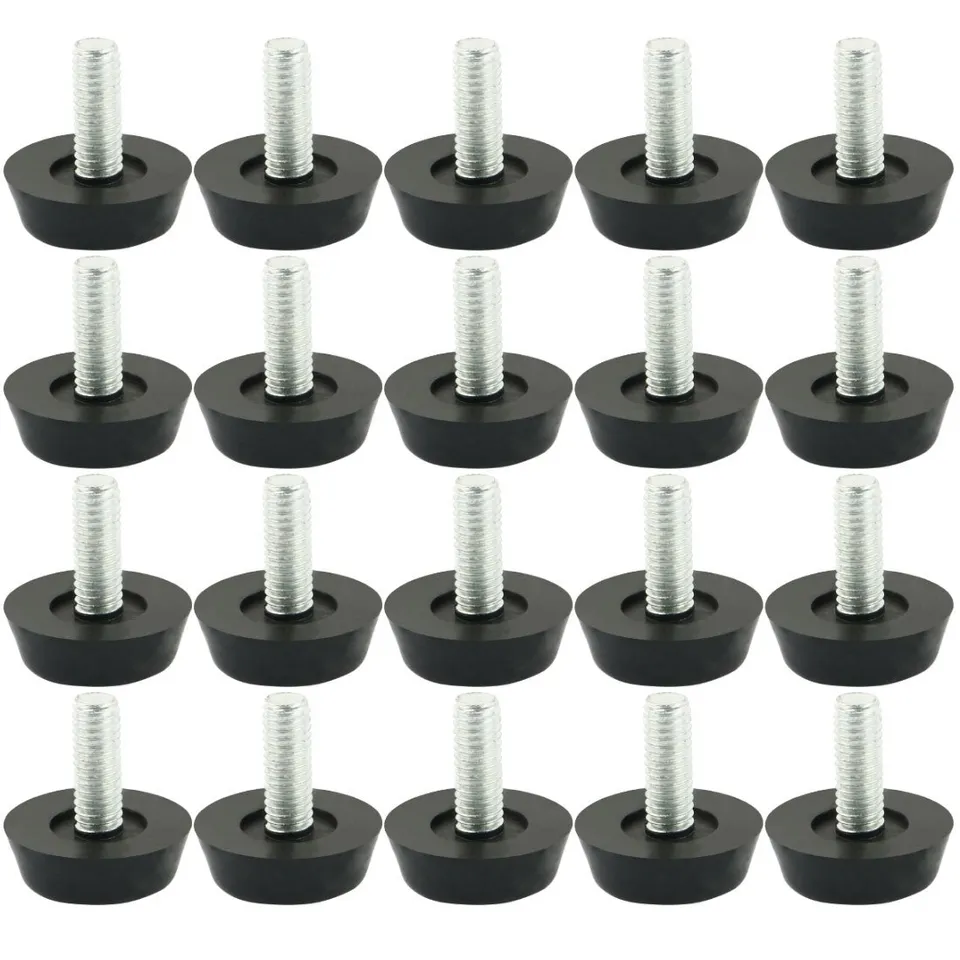 Sourcing Map pied nivellement réglable M6 20 pcs base 22mm