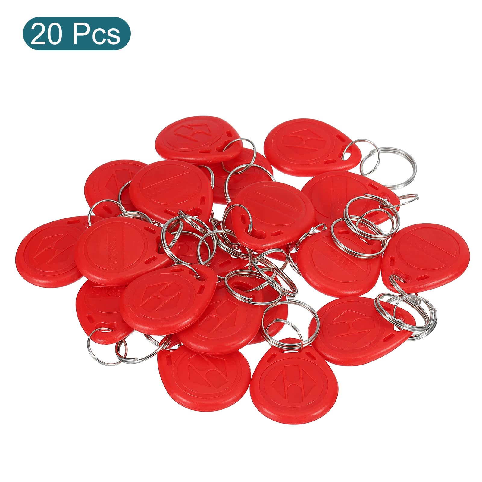 Sourcing Map Electronics Porte-clés RFID 125KHz Rouge 20 pcs