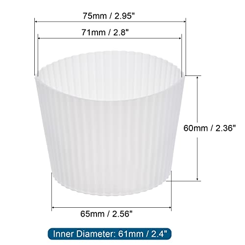 sourcingmap Housse Tasse Silicone Translucide Lot 2 Antichoc