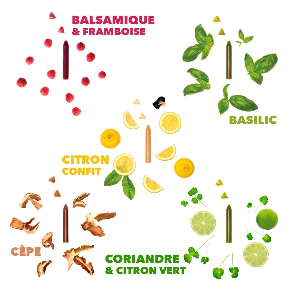 OCNI Coffrets 3 crayons Pack Cadeau 5 Crayons Assaisonnement