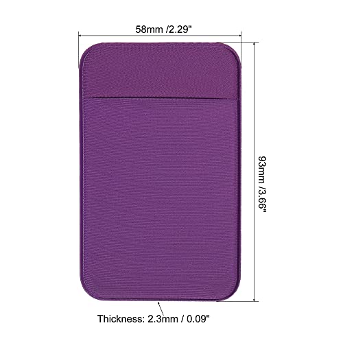 sourcing map porte-carte téléphone spandex violet lot de 3