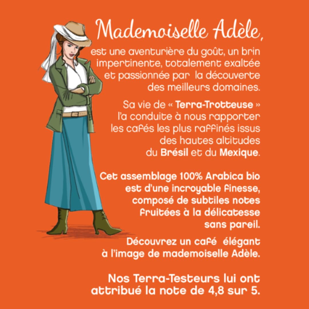Terramoka Mademoiselle Adèle café grains bio 1 kg fruité