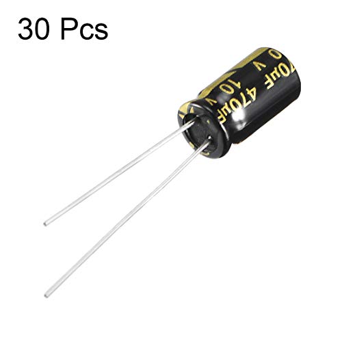 sourcingmap 470uF 10V condensateur électrolytique 30 pcs 6x12mm