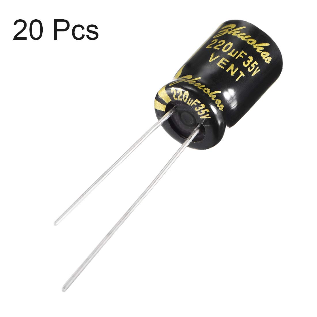 sourcing map 220uF 35V condensateur électrolytique 8x12mm lot 20