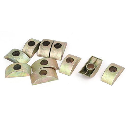 sourcing map Home écrou meuble demi-lune 8mm bronze 10 pièces