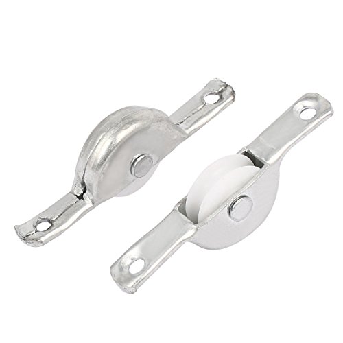 sourcing map Poulie fenêtre 56mm porte coulissante 12pcs blanc plastique