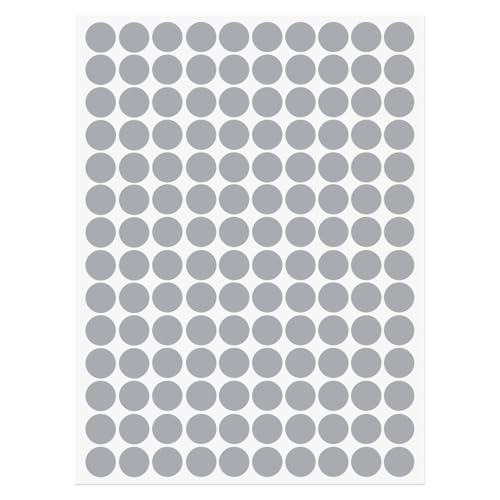 Sourcing Map Cache-vis PVC 12mm gris feuille 140 autocollants