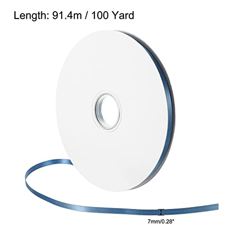 sourcing map ruban satin bleu fumé 7mmx91,4m rouleau double face