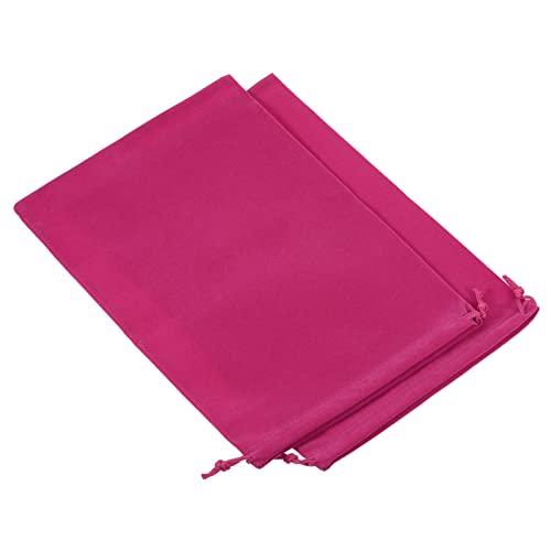 sourcing map pochette microfibre rose rouge 30x20cm lot 2