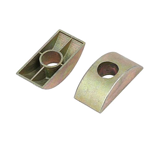 sourcing map Home écrou meuble demi-lune 8mm bronze 10 pièces