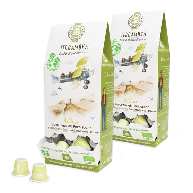 Terramoka Le jeune Arthur capsules café bio 120 riche