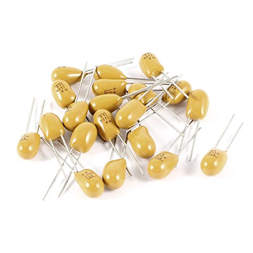 Sourcingmap Condensateur Tantale 22µF 25V Lot 20 Jaune