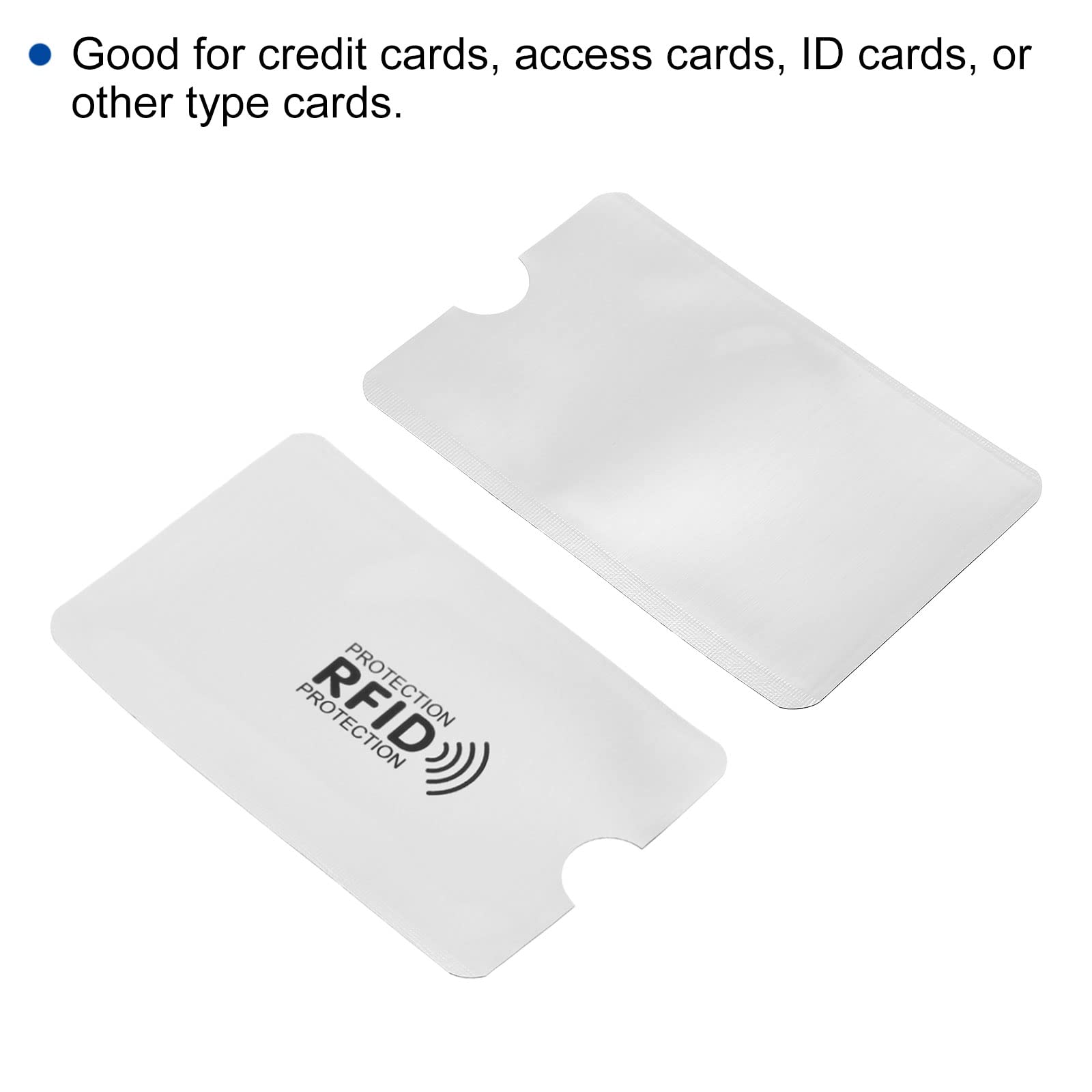 sourcing map Étui carte RFID NFC argenté lot de 30