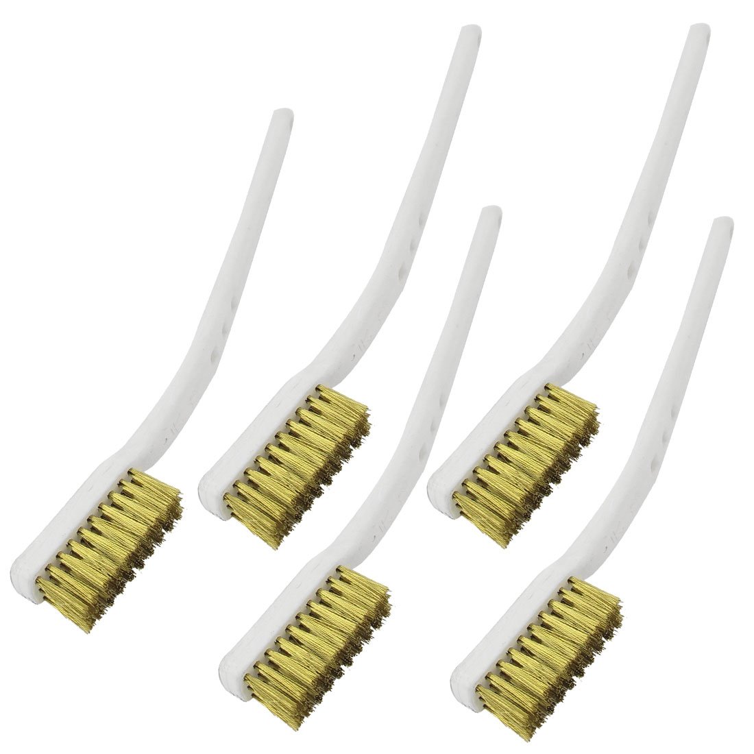 SOURCINGMAP Industrial lot 5 brosses métalliques laiton 17,5cm