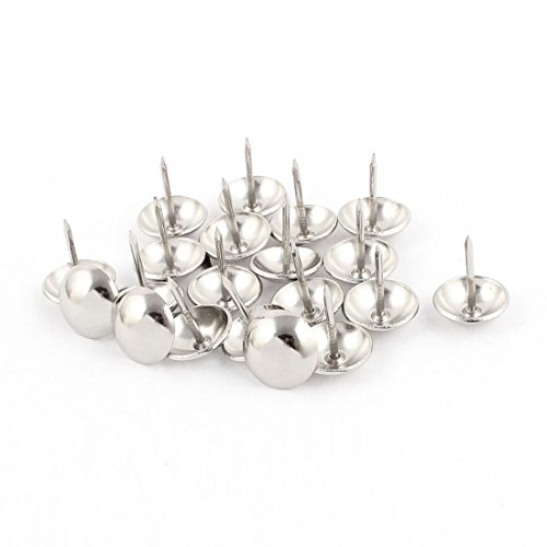 Sourcing Map 20 clous tapissier 16mm acier inox argenté